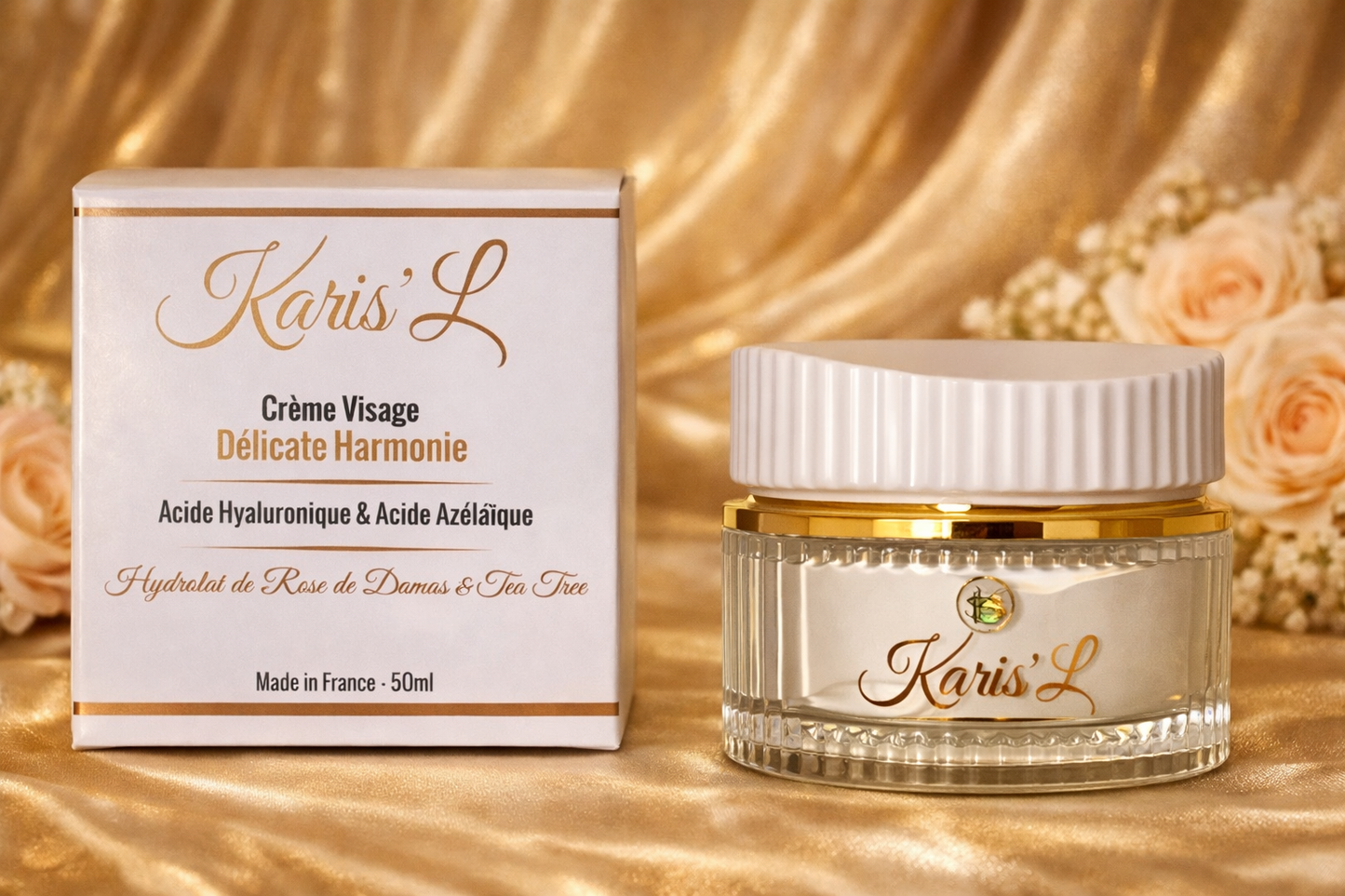 Crème Visage Délicate Harmonie Hydrolat de Rose de Damas & Tea Tree